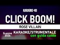 CLICK BOOM! - Rose Villain (karaoke/strumentale) con GUIDA CANTO #sanremo2024