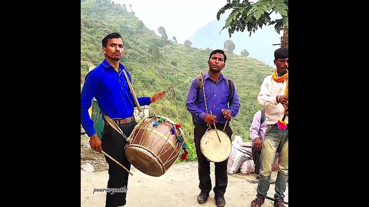 Garhwali dhol damou pauri garhwal 