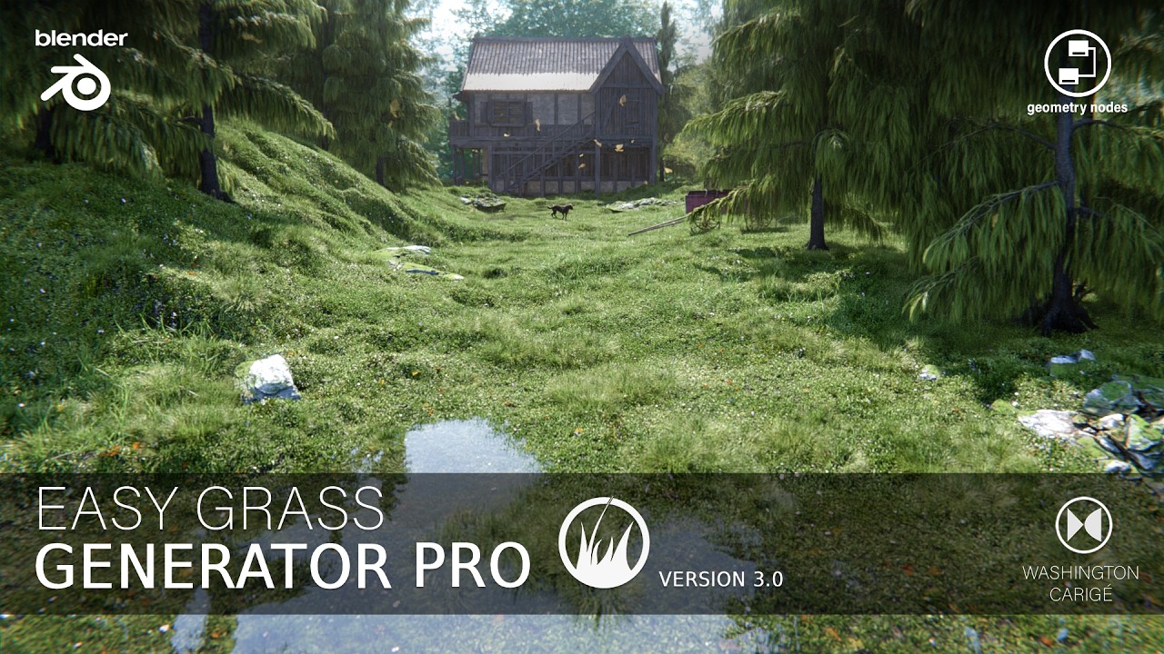 Easy Grass Generator Pro V3 for Blender released! - YouTube