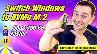 How to Transfer Windows from SSD to NVMe M2 for free  Tutorial 2023