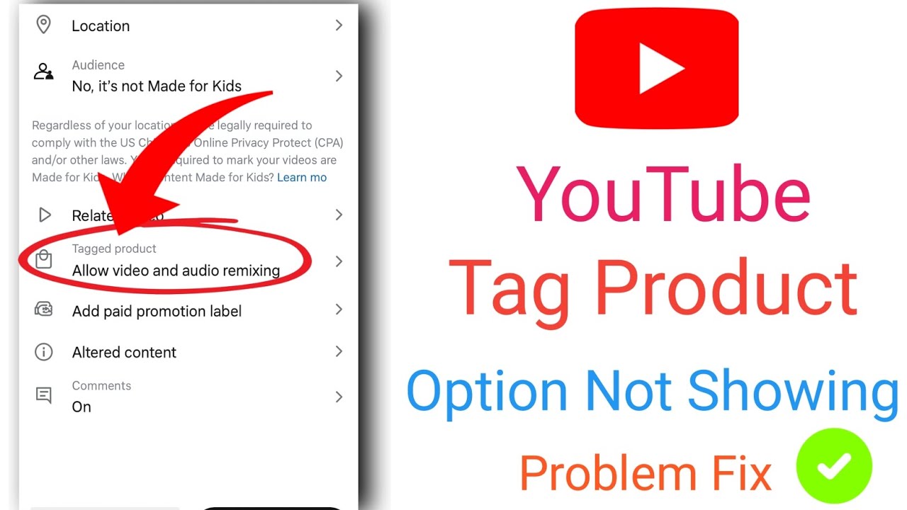 YouTube Tag Product Option Not Showing fix/youTube tag product missing ...