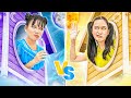 Day Girl vs Night Girl! One Colored House Challenge! - Funny Stories About Baby Doll Family
