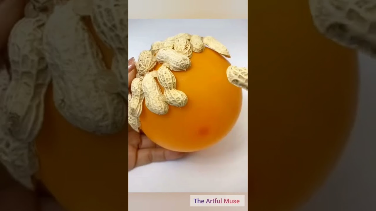 DIY peanut shell night lamp | Easy home decor craft ideas 