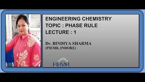 PHASE RULE, LECTURE 1 by Dr  Bindiya Sharma