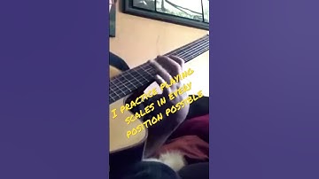 How I practice playing scales in every position possible.#shorts #guitarshorts #guitarscales