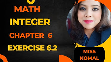 "INTEGERS" Chapter 6- Exercise 6.2. MATH- Class 6th.  @maths @integers @vidyawiseofficial