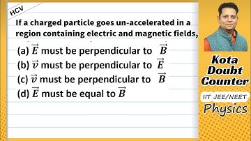 HCV: If a charged particle goes unaccelerated in a region containing electric and magnetic fields,
