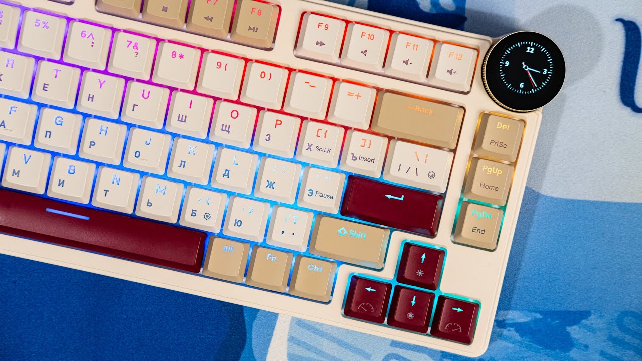 ⌨️ [modified] RK ROYAL KLUDGE N80 — JERRZI Red low profile linear lubed ...