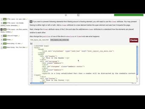 Web Page Design : HTML continued - float