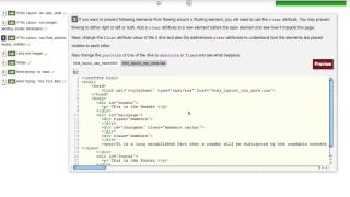 Web Page Design : HTML continued - float