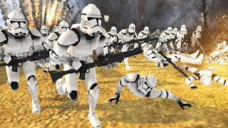 Clone Army Death Charge into 100,000 MINES!? - Men of War: Star Wars Mod Battle Simulator