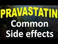 Pravastatin common side effects