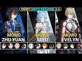 NEW SHIYU RESET! M0W0 Zhu Yuan &amp; Seed &amp; Evelyn Showcase | NEW! Shiyu Defense ZZZ 2.5