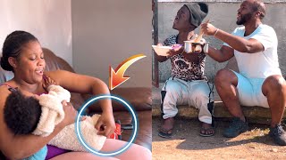 Using The Baby to Get Food from baby Daddy