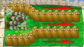 1 Gatling Pea and Tall Nut Vs All Zombie PVZ Hack - Plants vs Zombies