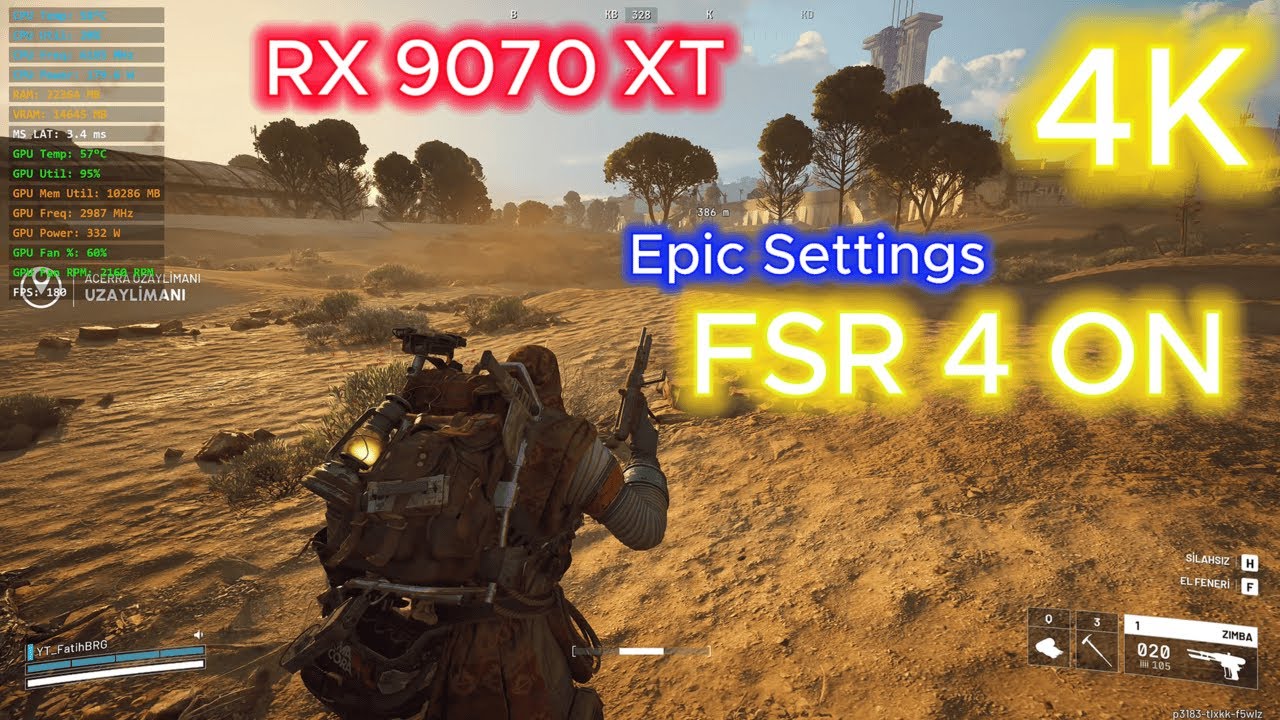 Arc Raiders : 4K FSR 4 Epic Settings | RX 9070 XT 16GB FSR 4 Quality ON
