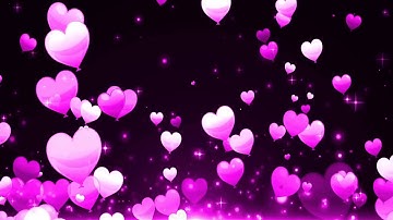 Pink heart and sparkle effects | Black Screen Effects | Hiệu ứng nền đen trái tim hồng