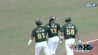 9/26一局上，轟炸機陳鏞基全面轟炸，本季第12支全壘打