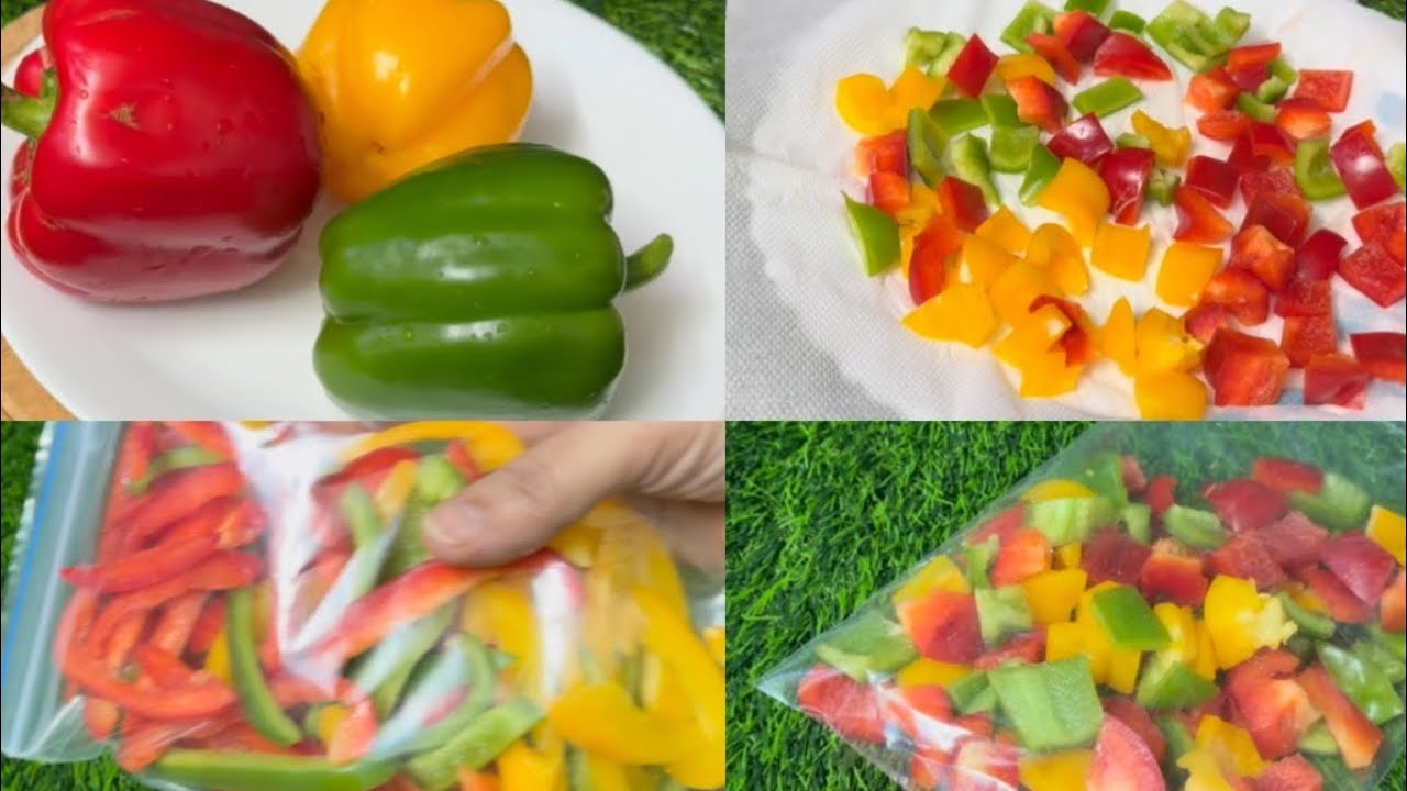 How To Freeze Bell Peppers 🫑/ No Blanching Just Preserving 🫑 By