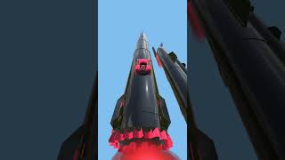 Rocket Car Challenge! 🚀 Speed Through Black Rockets to Catch the Red One!