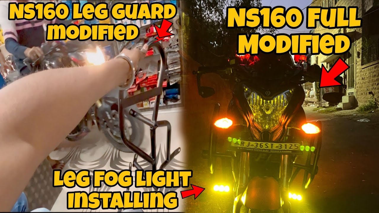 Ns160 Modified Bajaj Pulsar Ns160 Full Modified || NS 160 crash guard || Led Fog Light ...