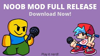 Playable Noob Mod Full Release Friday Night Funkin Mods - friday night funkin roblox mod fnf noob