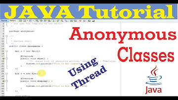 Anonymous Class Using Thread
