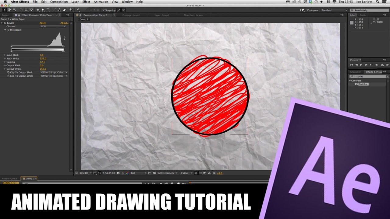 After Effects Tutorial Animated Drawing  YouTube