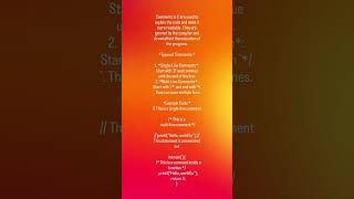comments in c programming! #shorts #ytshorts #codingwithshiva