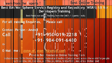 Best IBM WebSphere Service Registry and Repository WSRR V8 for Developers freelance online Training