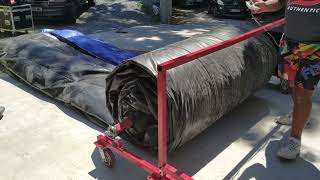 inflatable rolling machine - inflatable roll up machine - bouncy castle rolling machine easy roll up