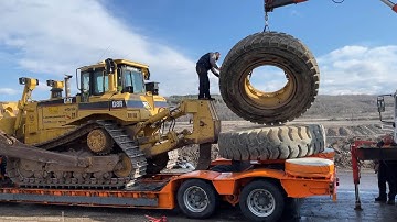 Transporting The Caterpillar D8R Bulldozer - Sotiriadis/Labrianidis Mining