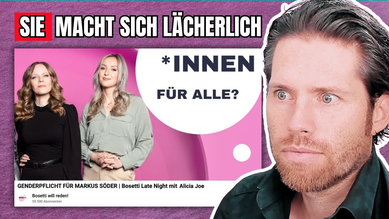 Alicia Joes Horror-Auftritt bei Sarah Bosetti (Gendern bis der Arzt kommt)