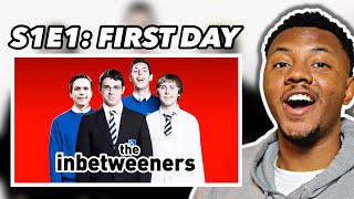 AMERICAN REACTS TO THE INBETWEENERS | Series 1 Episode 1 | FIRST DAY