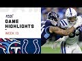 Titans vs. Colts Week 13 Highlights | NFL 2019