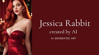 Ai Lookbook: Jessica Rabbit Created By Ai. Ai Generated Art. Fantasy Art