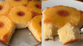 Easy yummy pineapple cake|كيكة الأناناس المقلوبة خفيفة  و لذيذة