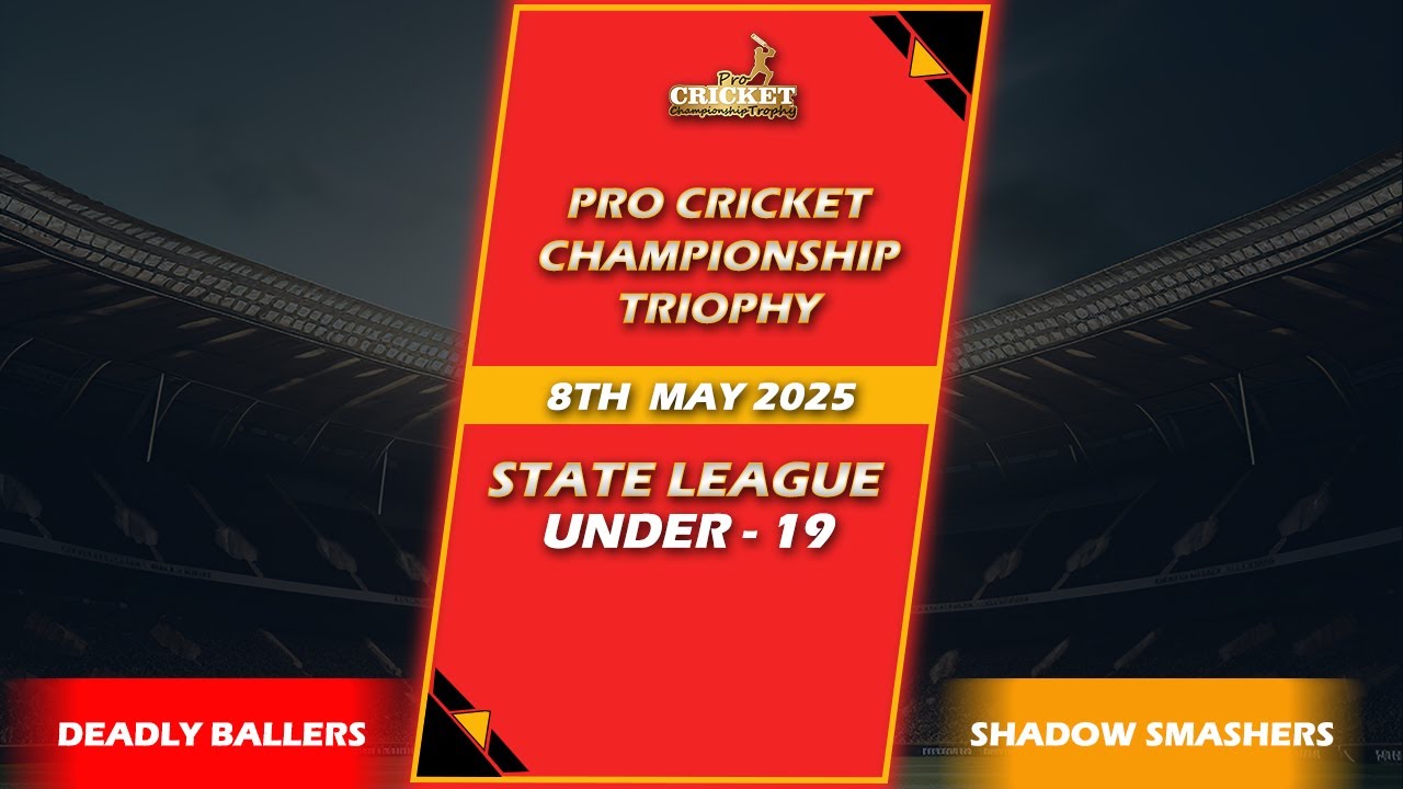 🔴LIVE | DEADLY BALLERS VS SHADOW SMASHERS | PCCT - PRO CRICKET CHAMPIONSHIP TROPHY 2025