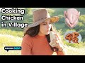 Rustic Chicken &amp; Yogurt Bowl with Fresh Village Bread | Traditional Village Cooking.