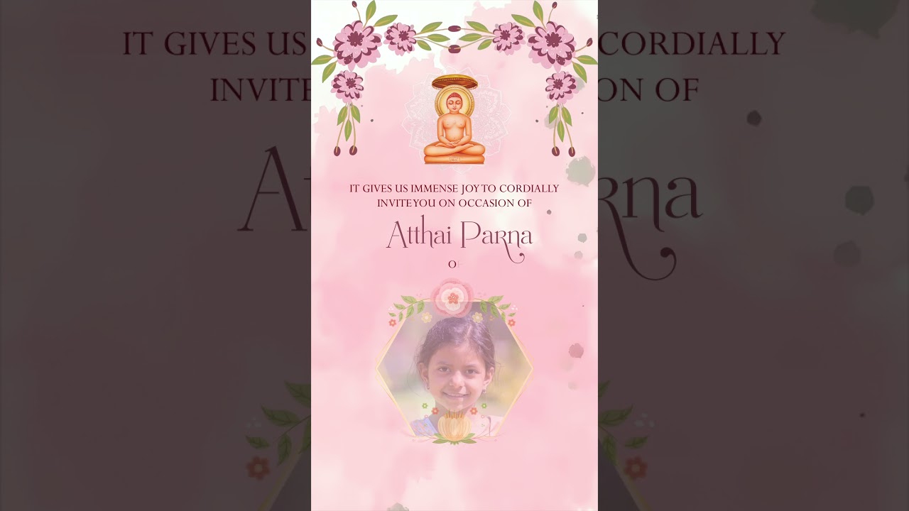 Jain Parna Invitation Video | Varshitap Tapasya Parna Invitation Video | AI-1446