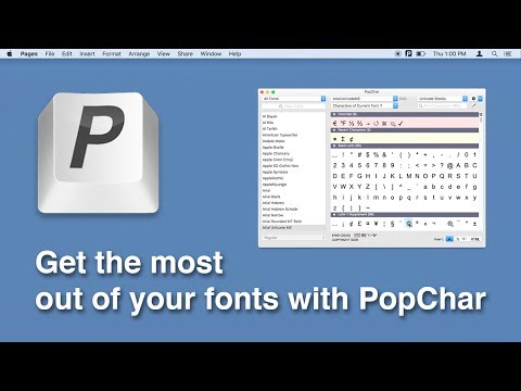 How to explore fonts and insert special characters on macOS