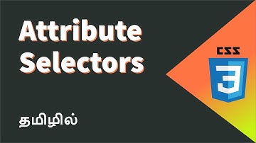 CSS Attribute Selectors Explained in Tamil