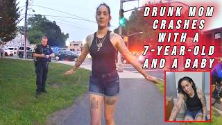 Drunk Mom Crashes With her Baby and 7-Year-Old Child