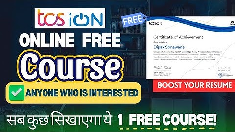 Free Online Course with Certificate 🤩 || Free TCS course || Tcs ION Certificate for free