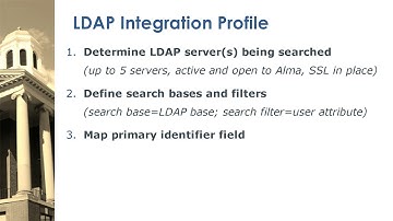 Alma Integrations: LDAP Authentication