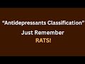 Antidepressants Classification Made Easy | RATS Trick for Exams