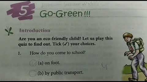 DAV nahan, class 5 , English reader ,Unit 5 , Go -Green ( introduction)
