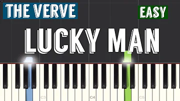 The Verve - Lucky Man Piano Tutorial | Easy