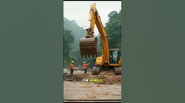 “AGAINST THE RIVER CURRENT! The Moment an Excavator NEARLY SLEW AWAY While Working!”#excavator