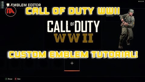 NEW Call of Duty WWII Custom Emblem Tutorial! (CoD BO3/IW)